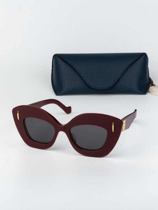 Loewe Women Sunglasses Red Mirror Cat Eye LW40127I ANAGRAM 66A NEW AUTHENTIC main image 4